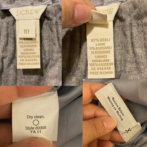 J.Crew wool gray skirt sz 10 - Picture 4 of 4